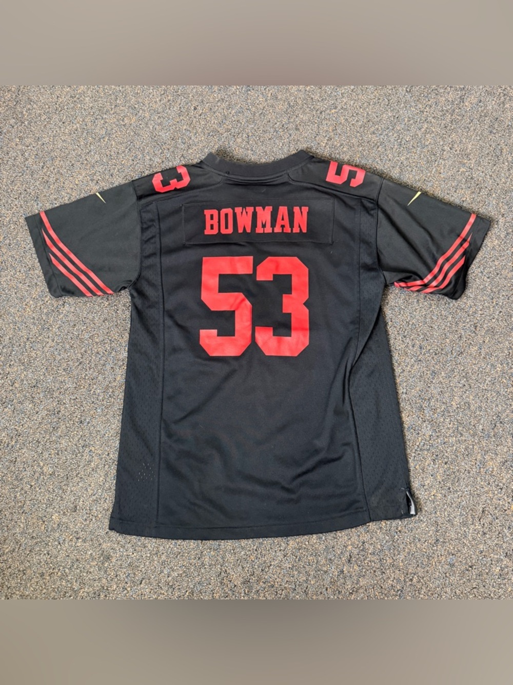 Nike Black Football Jersey with Red Number 53